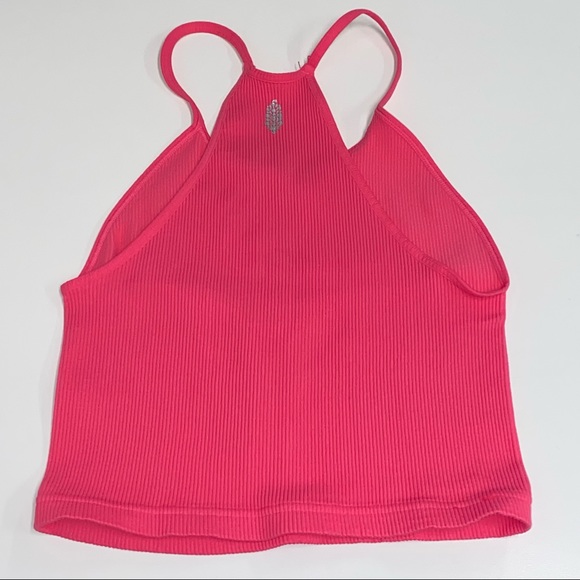NEW! Free People Happiness Runs Seamless Crop Top - M/L - Hot Pink - Picture 5 of 9